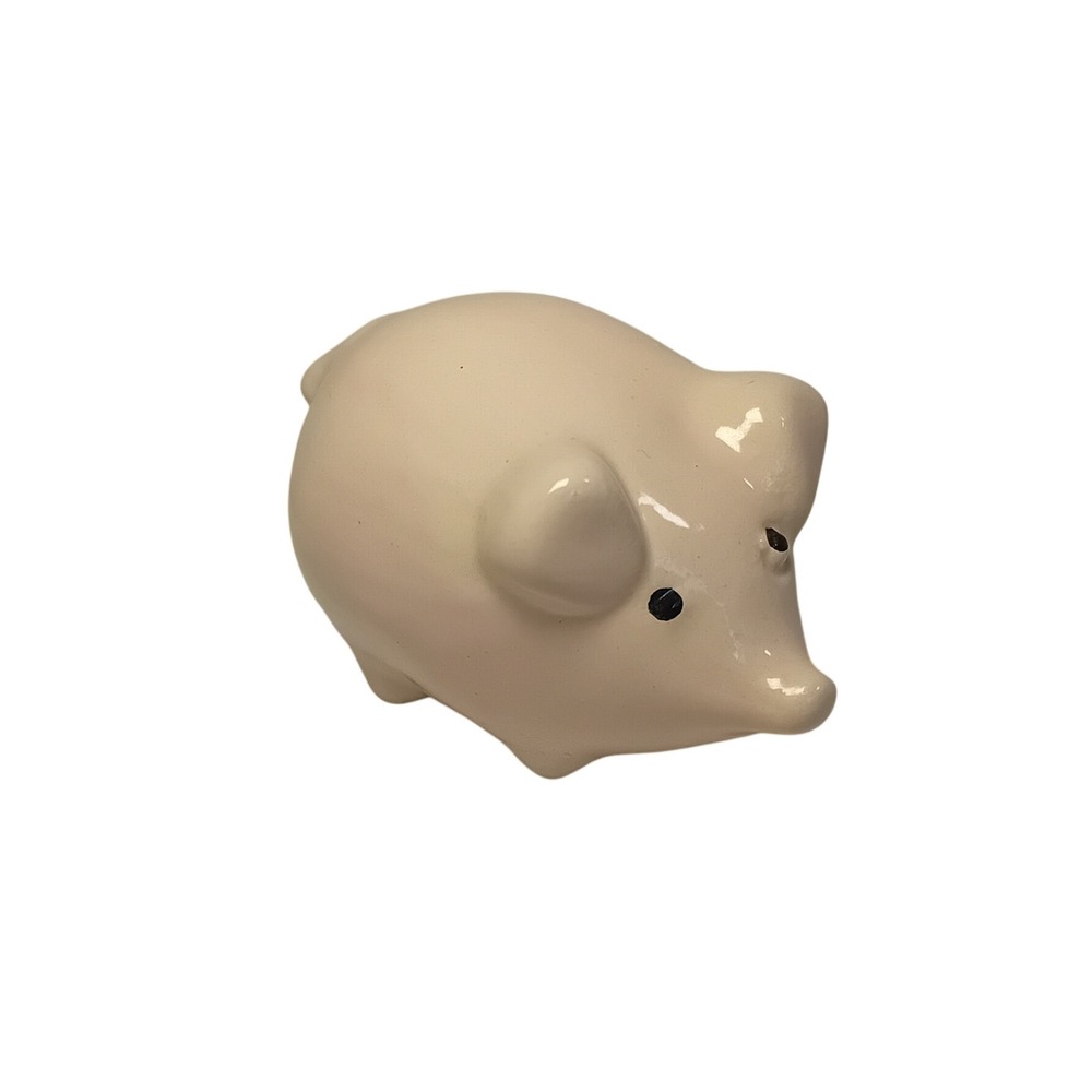 Vintage Ceramic Piggy Pig Italy Collectible Retro Decor Trinket Knick Knack Cute
